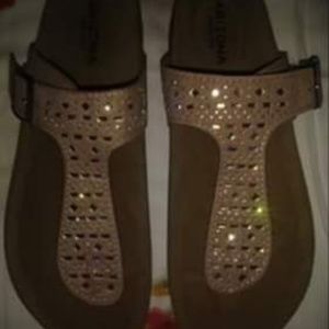 Arizona Rose-Gold sandals